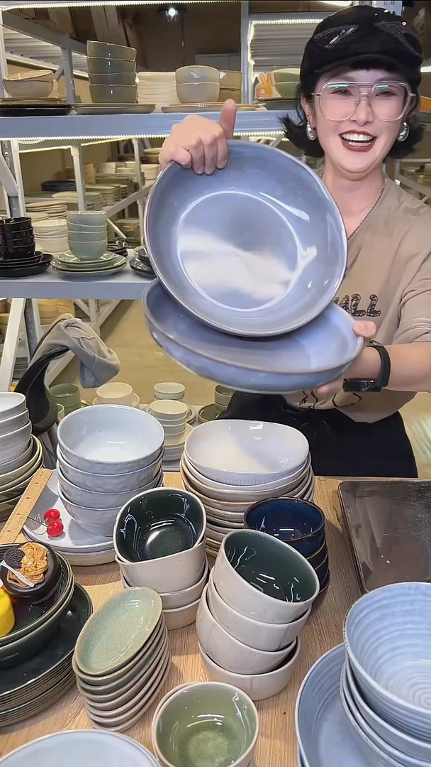 瓷173高温釉下彩陶瓷餐具默认微瑕