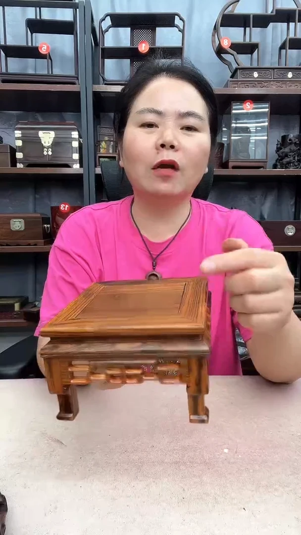 鸡翅木类端景台小李子红木工艺品2968