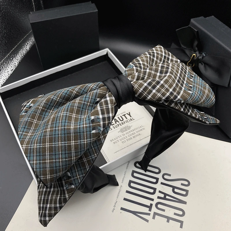 新款轻奢风大蝴蝶结宽边发箍韩版原创设计发饰百搭法式时尚高颅顶