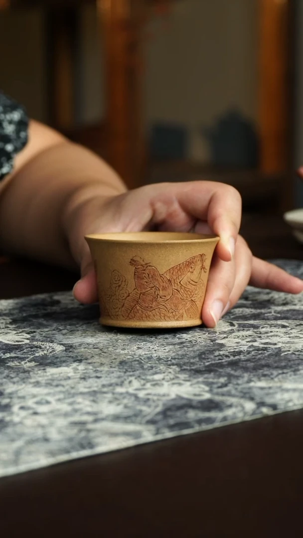 茶杯紫砂68号宜兴紫砂原矿作品