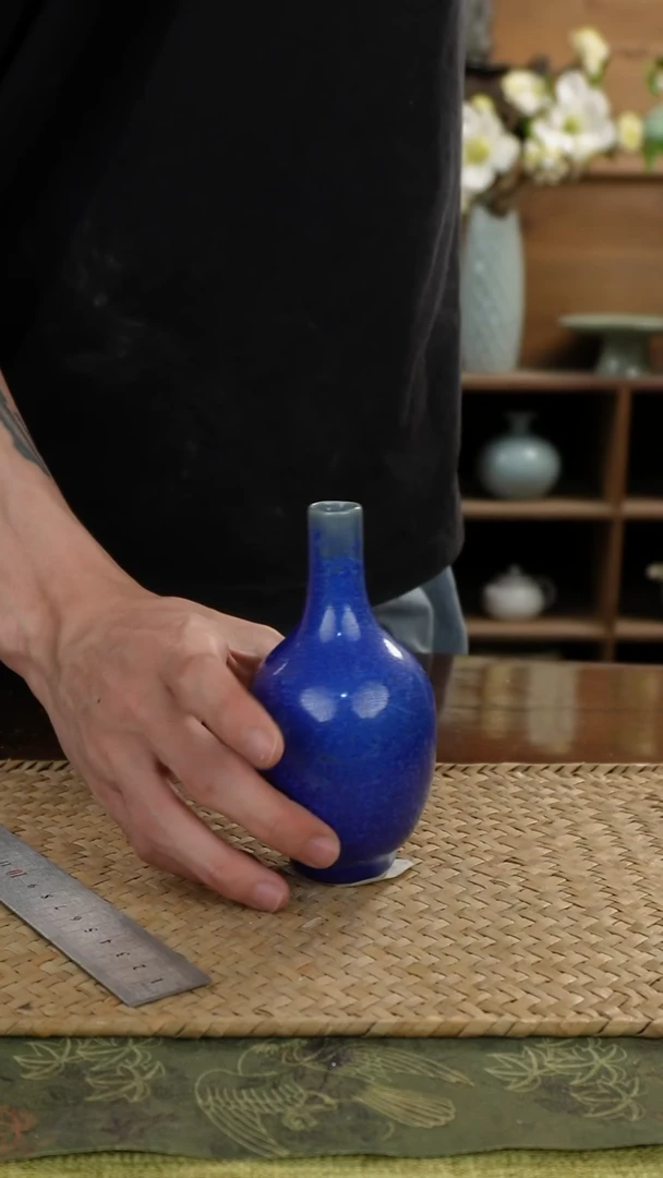 陶瓷一件包邮结晶釉花瓶瑕疵05