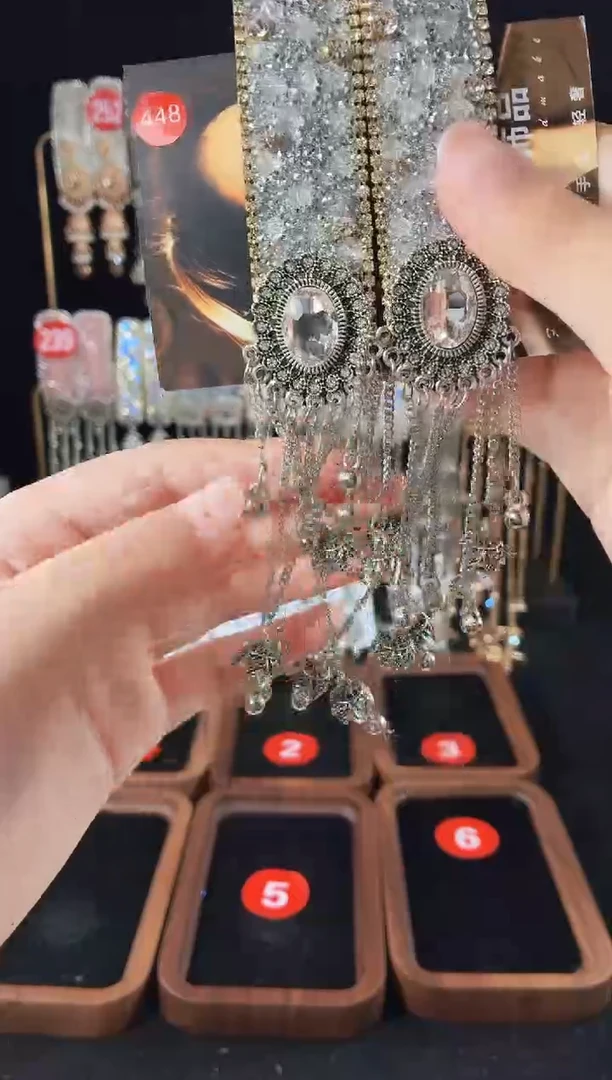 仿水晶铁合金448原创倒夹发夹一对