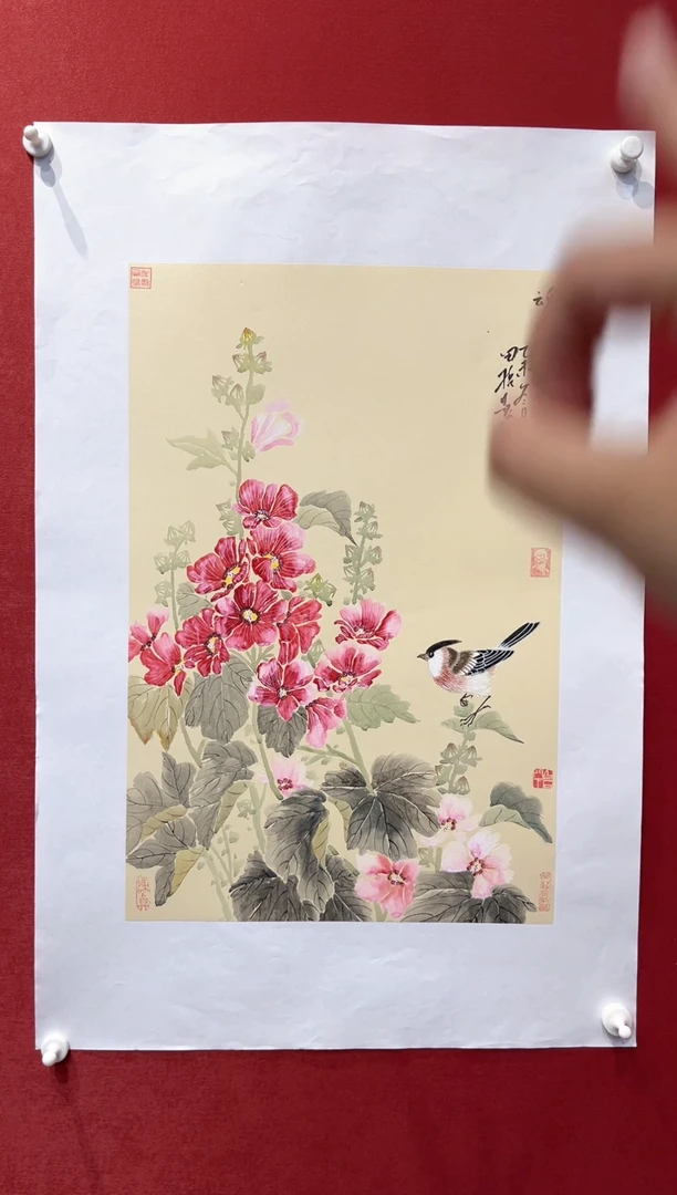 国画田哲老师现场创作 11