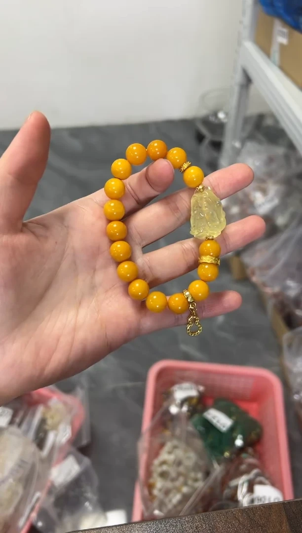 未镶嵌蜜蜡手链蜜蜡九尾狐手串[多样发其一]