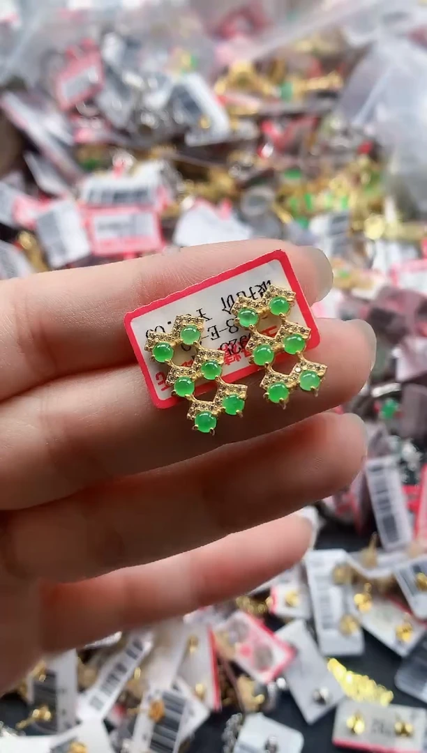 银S925镶嵌戒指翡翠天然A货缅甸翡翠