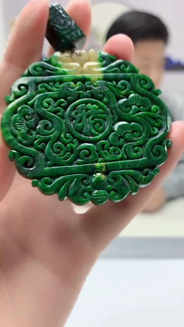 【闪购商品】定制翡翠未镶嵌4917zm-毛货挂件仿古牌131