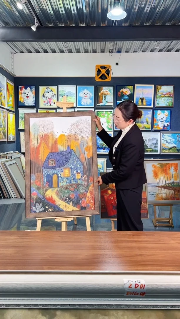 【闪购商品】油画25号 60*90 童话镇-手绘油画