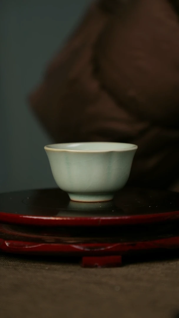 全品 花口杯 仿古釉
