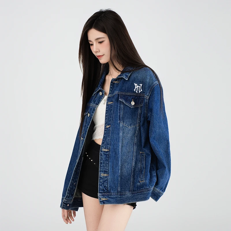 PNJ正品牛仔外套2024秋季情侣新款美式简约高级感痞帅衬衣外套