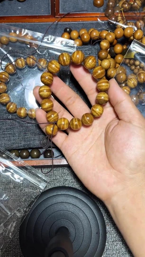 金丝楠手串/手链依*～1.5药香老料水波纹286