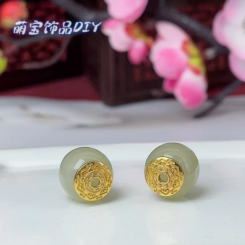 【萌宝饰品】A258和田玉老型珠大号路路通隔珠11.7*13mm 多样性发一