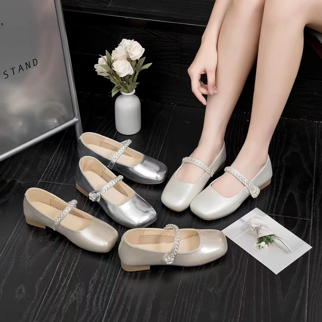 5097秋季新款平底单鞋女气质仙女风玛丽珍女鞋软底防滑奶奶鞋时尚