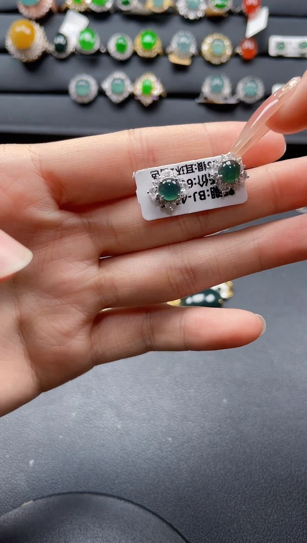 【闪购商品】翡翠戒指银S925镶嵌54675474