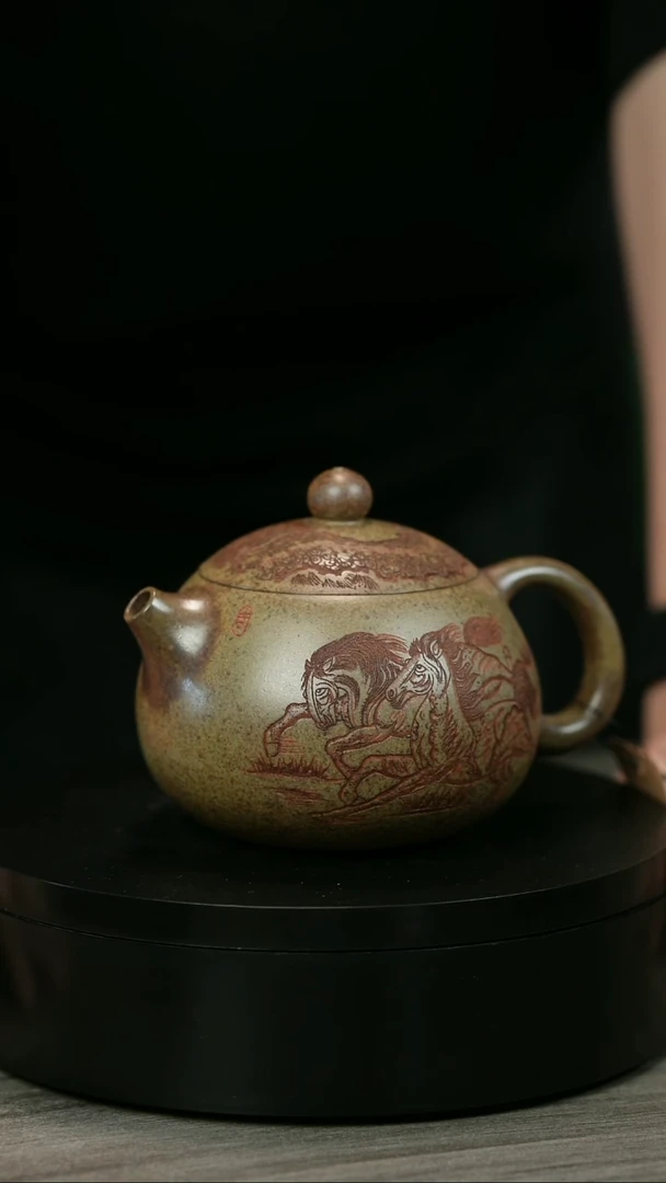 茶壶紫砂淡*?H1985李琴柴烧马到成功西施