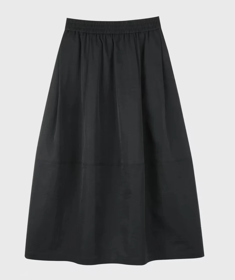 【徽文媛】2025 夏季新款高腰时尚显瘦百搭舒适透气花苞裙