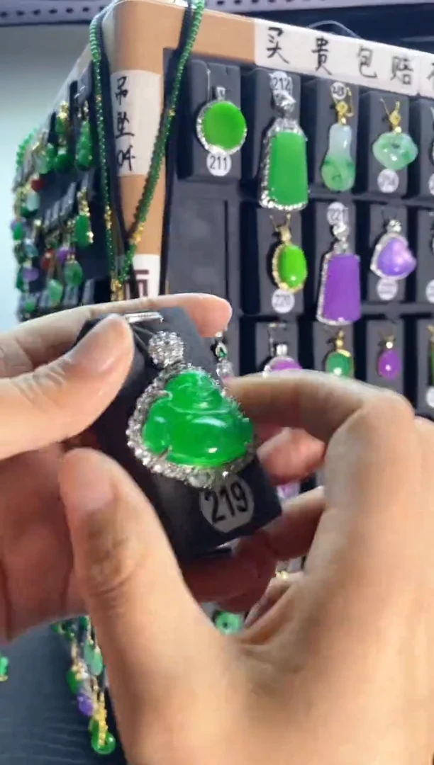 翡翠银S925镶嵌颈饰219.....
