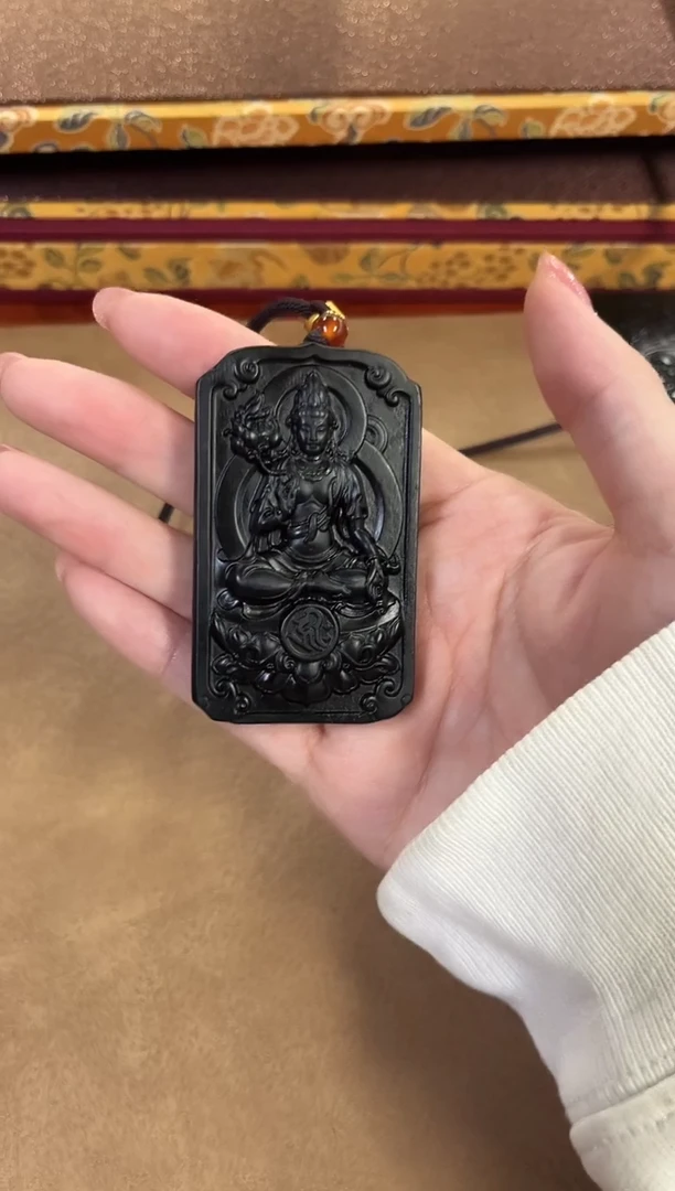 颈饰未镶嵌和田玉和田玉挂件莲花观音M071