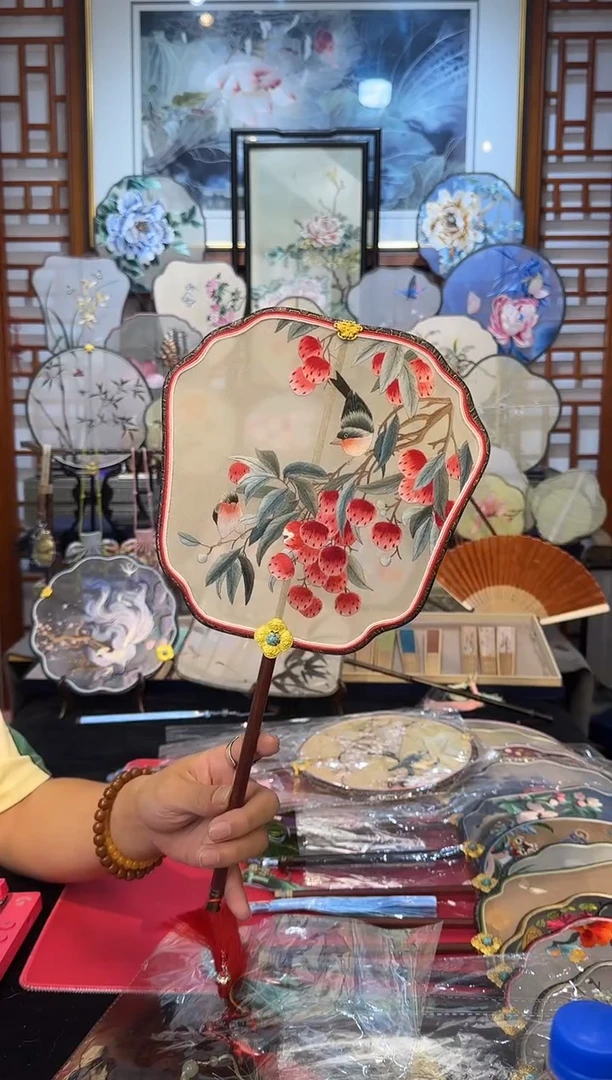 扇子纯手工苏绣团扇