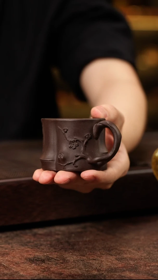 茶壶紫砂岁寒三友杯