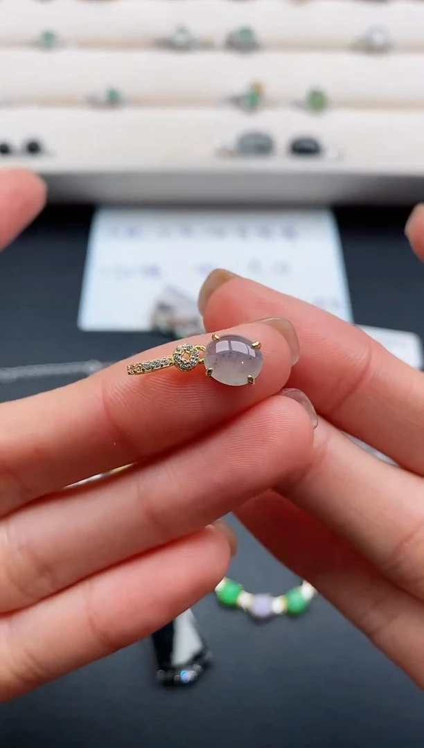 银S925镶嵌戒指翡翠88888888+2