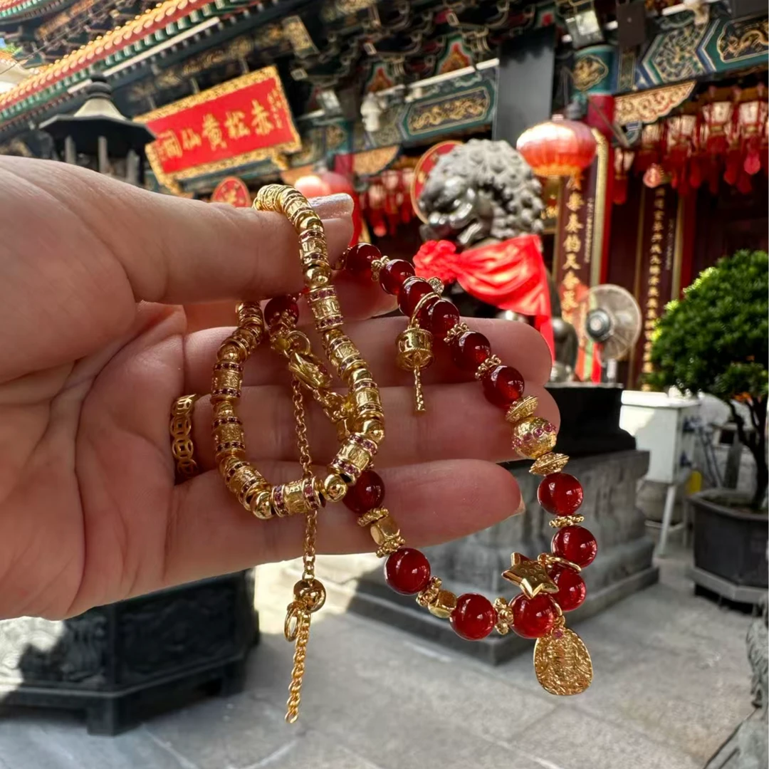 合金手链 【港式黃大仙】道家文化名利双收挂件手链XG007