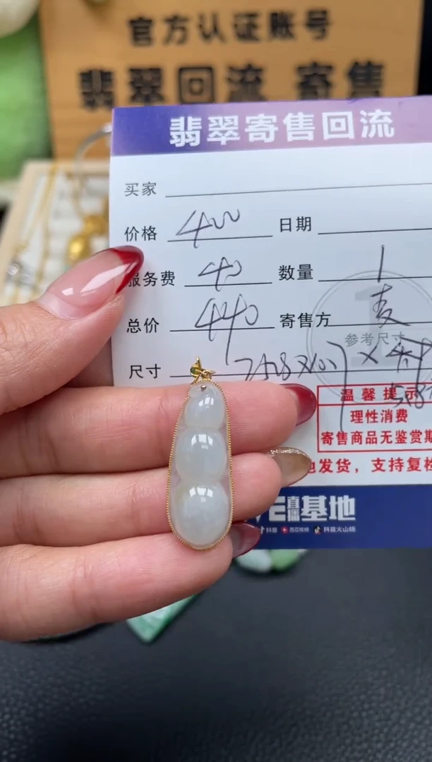 颈饰18K金镶嵌翡翠10152684