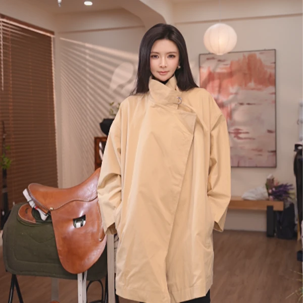 【米儿精选】Marisfrolg休闲复古宽松中长款风衣A1EG14388