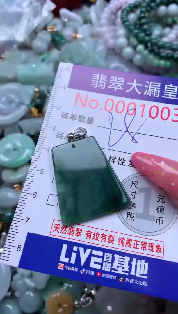 翡翠未镶嵌吊坠(不含链)1003