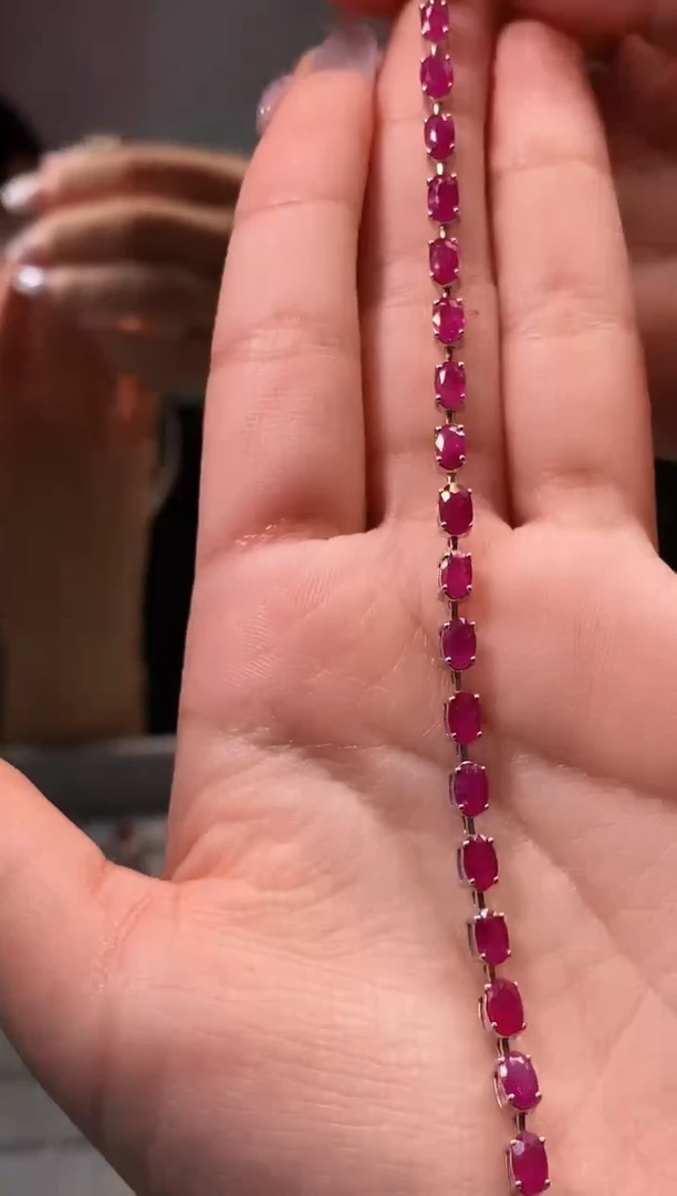 未镶嵌手链红宝石天然红宝石手链