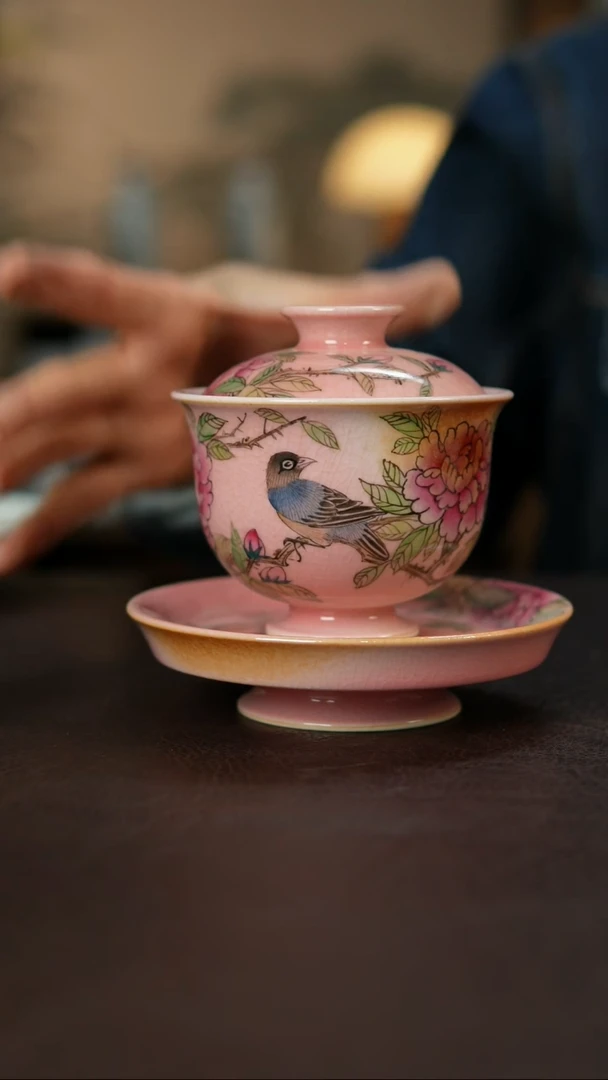 景德镇陶瓷杯碗柴烧多人