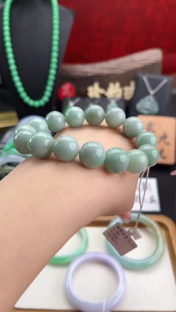 未镶嵌手串翡翠珠串