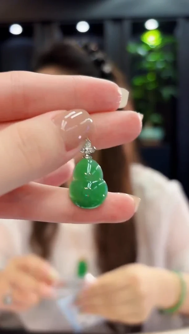 吊坠(不含链)18K金镶嵌翡翠 缅料A货/支持复检/一件