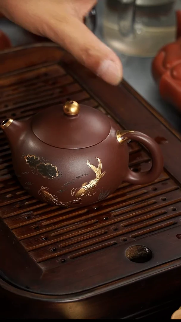 茶壶紫砂郁**?宜兴紫砂紫泥西施250毫升