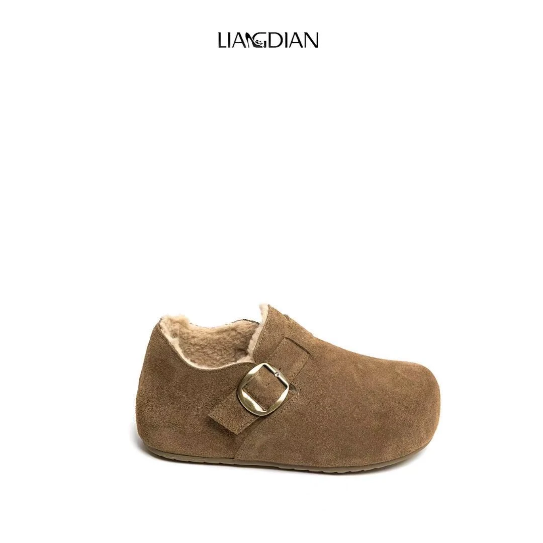 厚底内增高全包勃肯鞋女2025新款秋丑萌阔腿必备乐福鞋