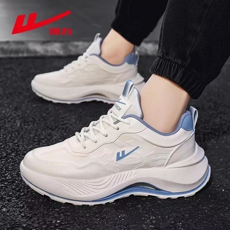 回力2025春季新款夏季休闲运动鞋潮流爆款百搭男鞋厚底皮面跑步鞋