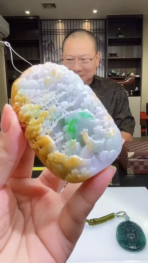 定制翡翠未镶嵌17/0628/C/发其一件/山水