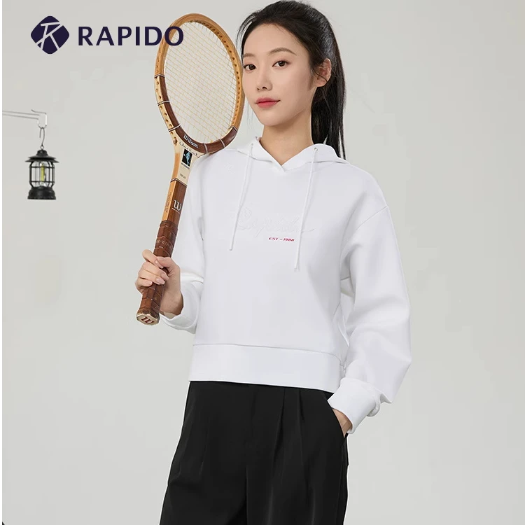 Rapido25年春季新款女子新年logo休闲连帽卫衣CP4Z41L62