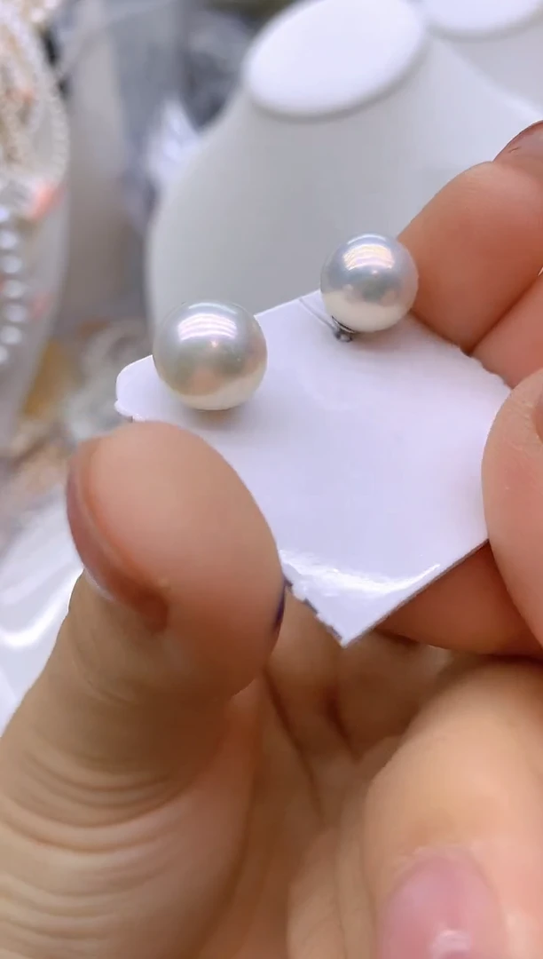 未镶嵌1淡水珍珠耳钉