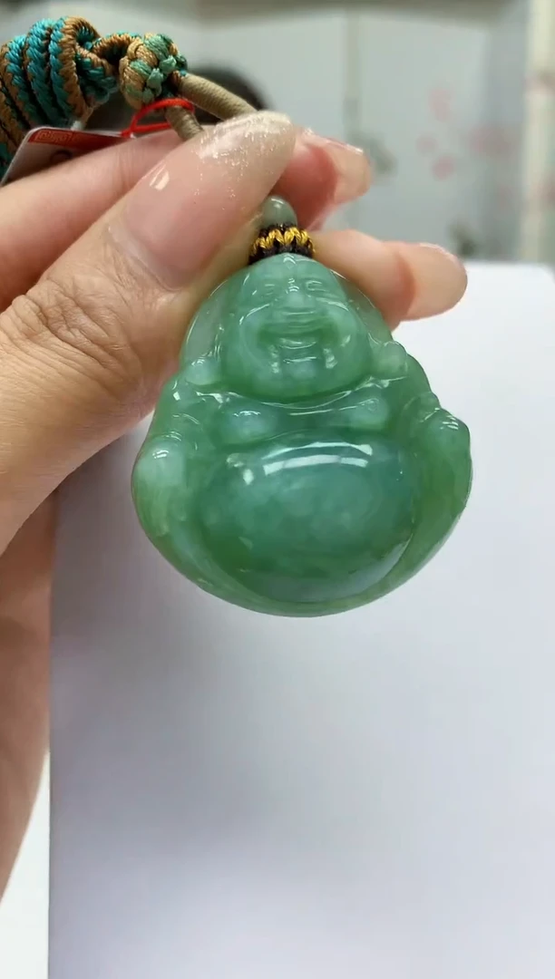 【闪购商品】定制翡翠未镶嵌4852MM-毛货挂件46