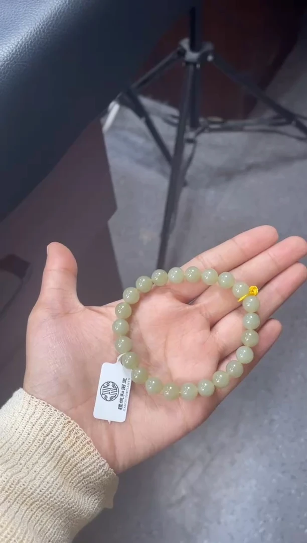 未镶嵌手串和田玉近况糖青白手串（产地直发）