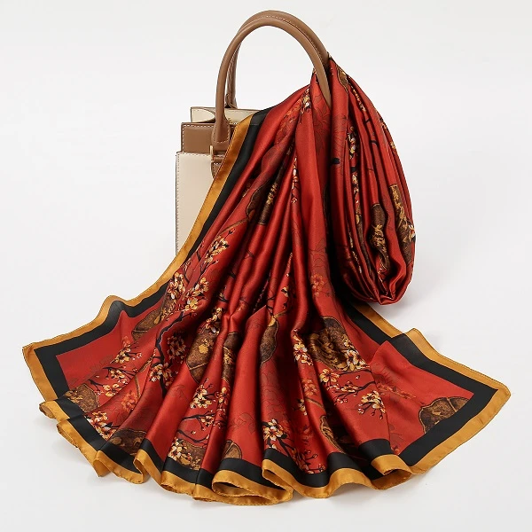 孤芳自赏 180*90左右双面长巾百搭大方斜纹气质 丝巾