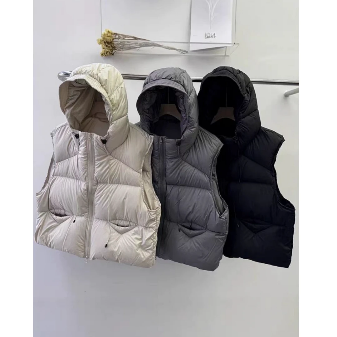 （柚子同款）FY反季时尚面包连帽羽绒马甲