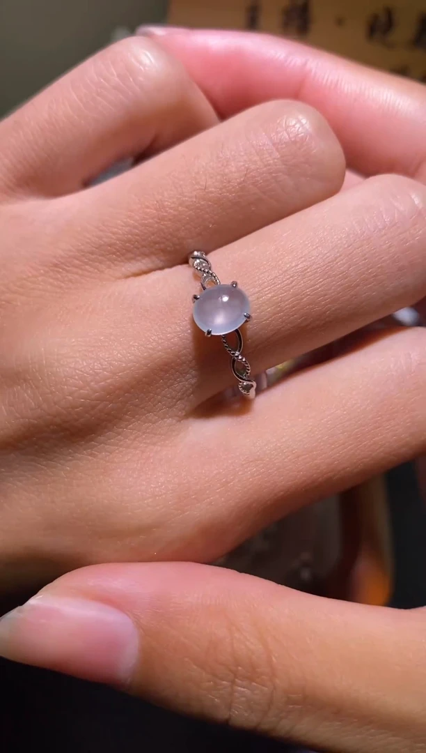 银S925镶嵌戒指翡翠016