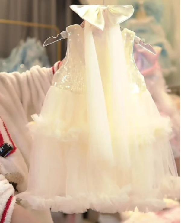 【7035】女童公主裙蓬蓬裙婚礼小女孩生日钢琴演出连衣裙