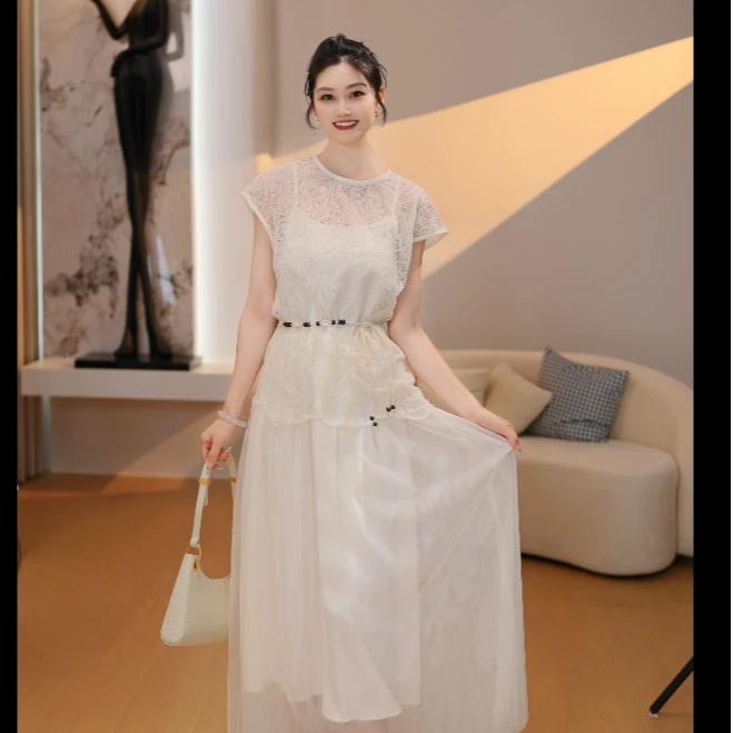 ST&SAT CLASSIC 夏季新款法式优雅气质连衣裙女Y0301