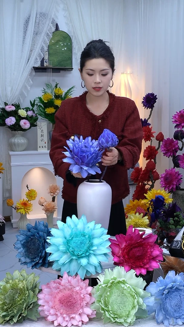 永生洋蓟紫色2头【微瑕】8112