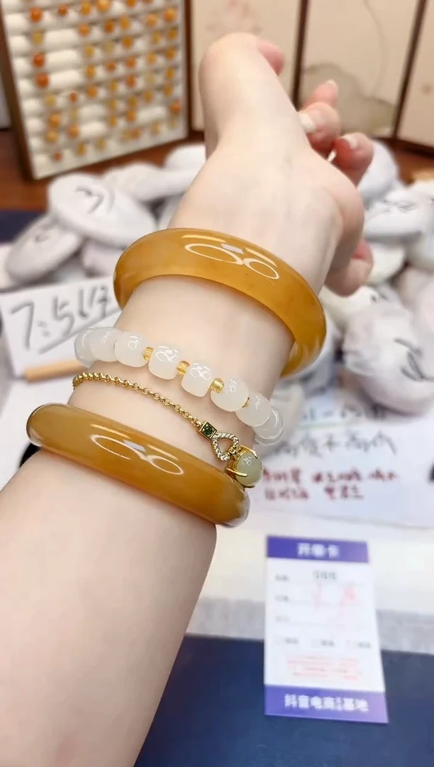 石英质玉手镯未镶嵌66-财气镯-圈口59