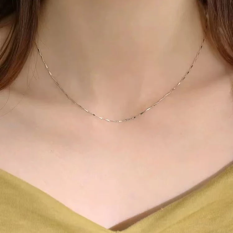 链子足银 足银999.9 简约瓜子链（256000)