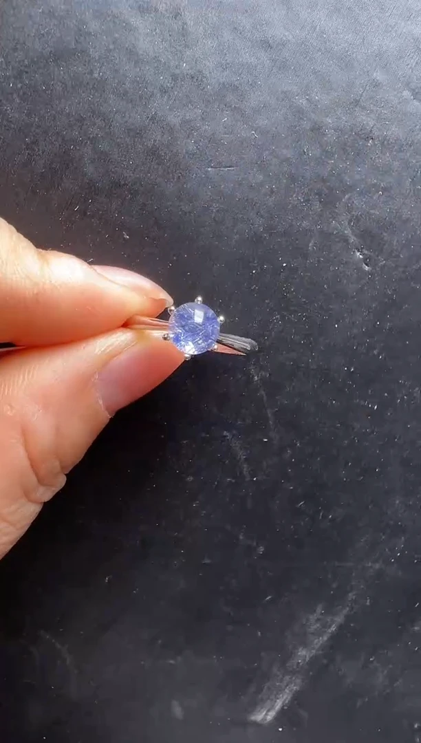 未镶嵌戒指水晶蓝线石戒指 JP55927