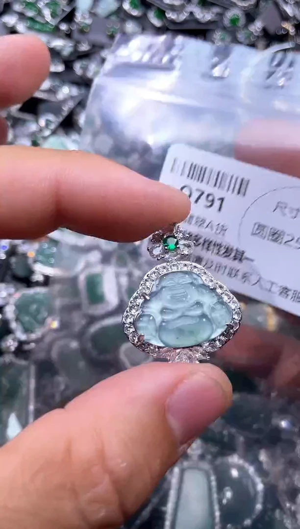 【闪购商品】翡翠颈饰未镶嵌Q791吊坠